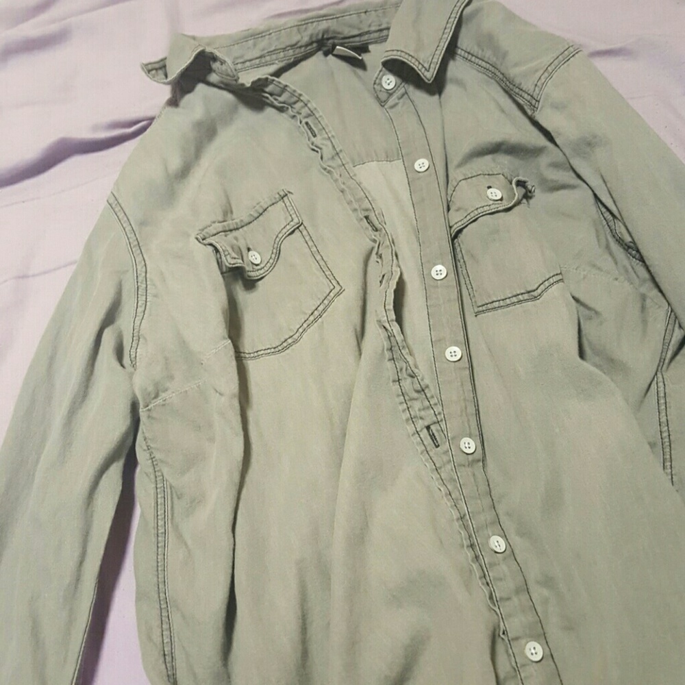 Grey Button Up